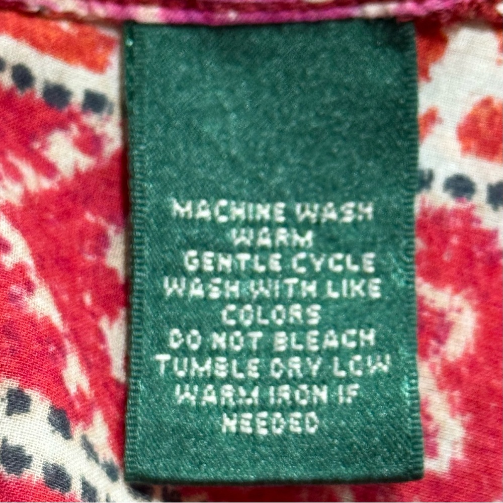 Ralph Lauren Multicolor Patchwork Button Down Cot… - image 4